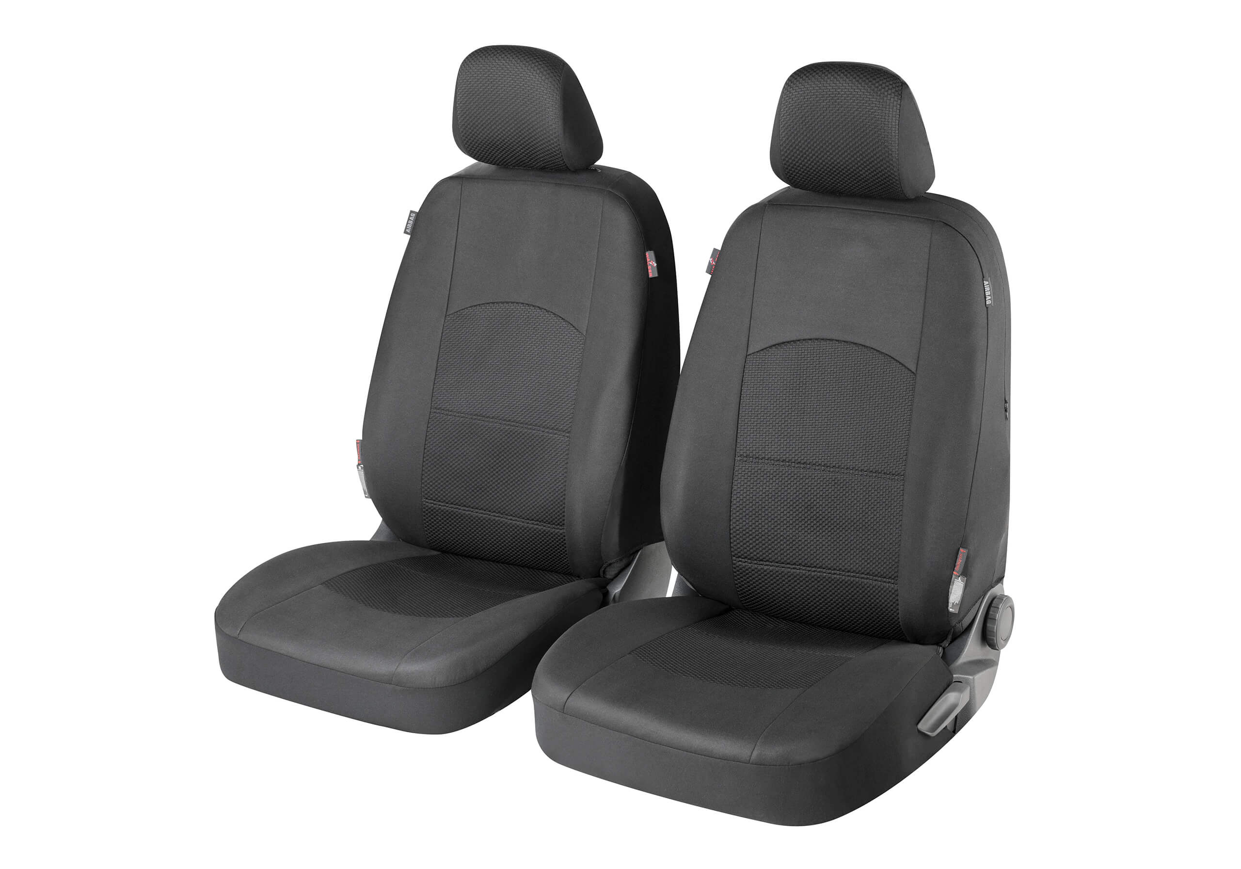 Renault Laguna estate (2001 to 2007):Walser ZIPP-IT seat covers, front seats only,  Derby black, 11846